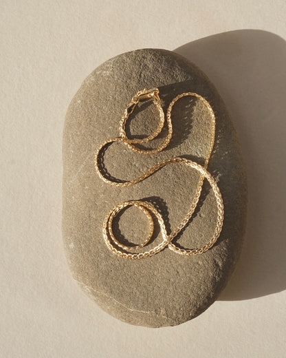 Chloe Necklace by Mountainside Jewelry. Woven chain necklace with fine details, this piece stands out while staying simple and classic enough to go with anything. The detailed texture and scalloped edges create a bold and beautiful unique style. Handmade in the Santa Cruz mountains.