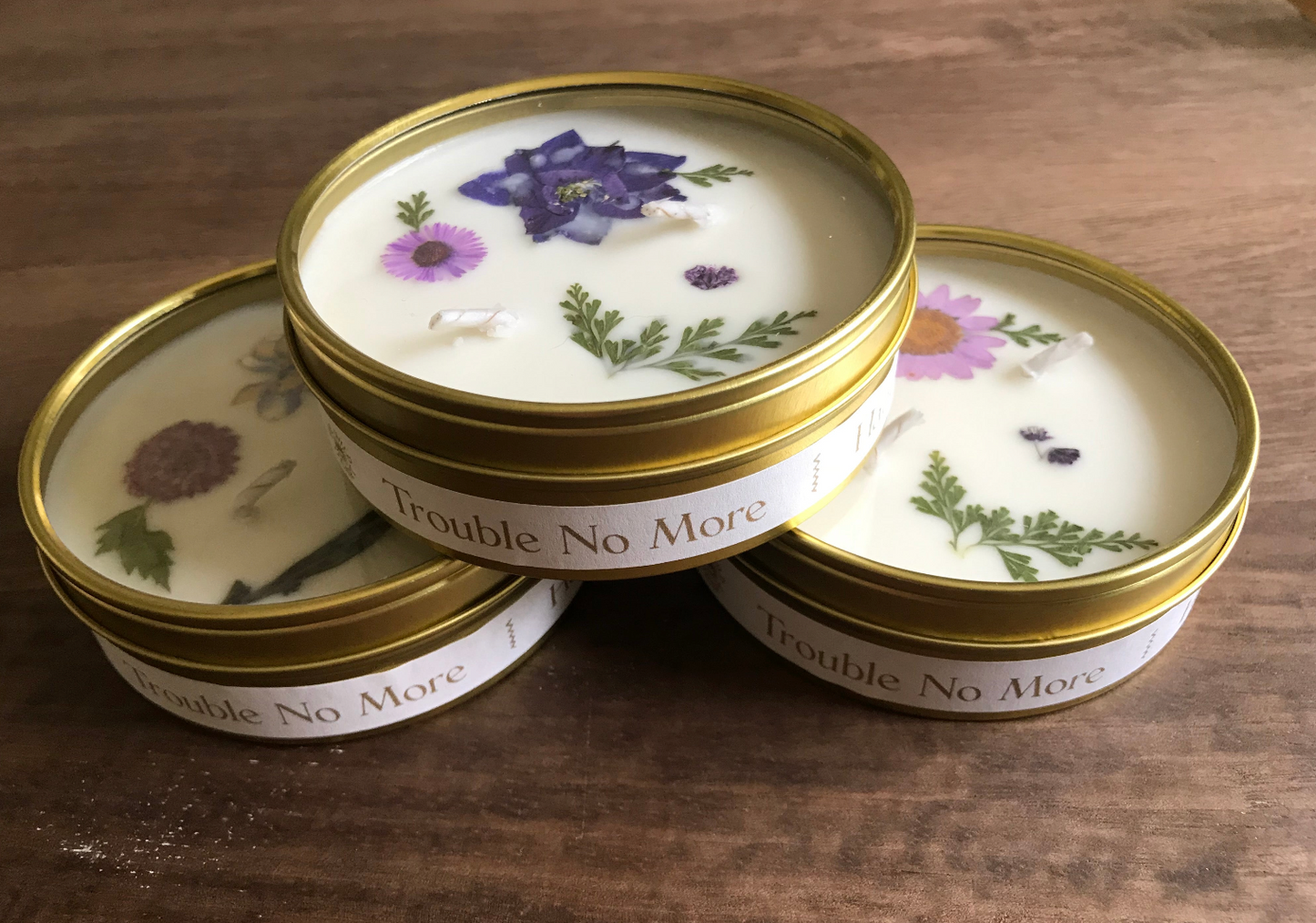 Luna Pressed Flower Candle