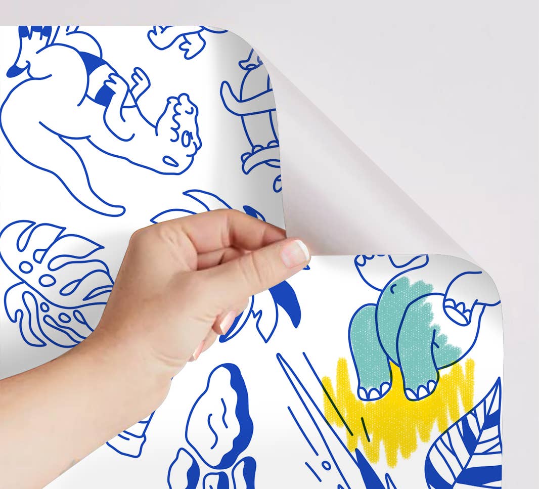 Let your kids color on the walls! Or the fridge! Or any other surface you want! This very long paper roll is meant to be cut, stuck on a surface, and colored. Best part is that it's easily removable, re-appliable, and reusable!