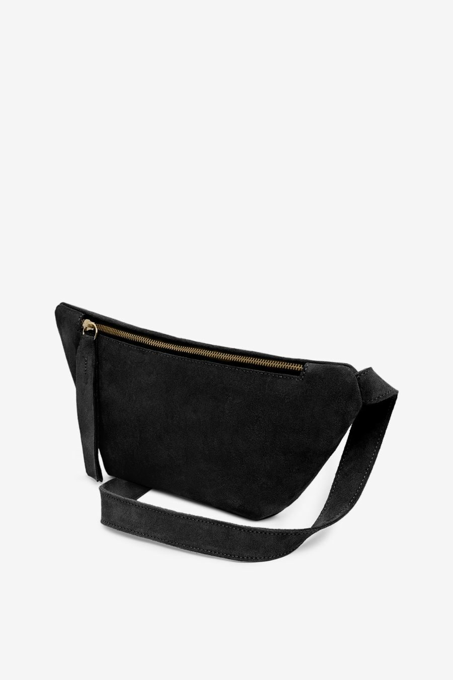 A suede bum bag style purse with an adjustable strap to go with you wherever and everywhere. The leather used to create this bag is completely abuse free. Ethically made in Portugal. Rita Row sold at Thread Spun.