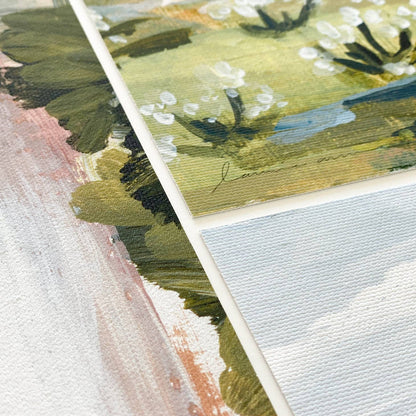 A fine art Giclee Print on beautiful flat unstretched matte canvas.  Can be framed with or without glass. Seaside Dunes by Laurie Anne