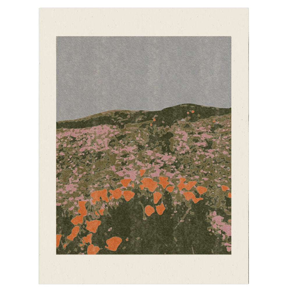 California Poppies by Coco Shalom printed on 100% recycled paper