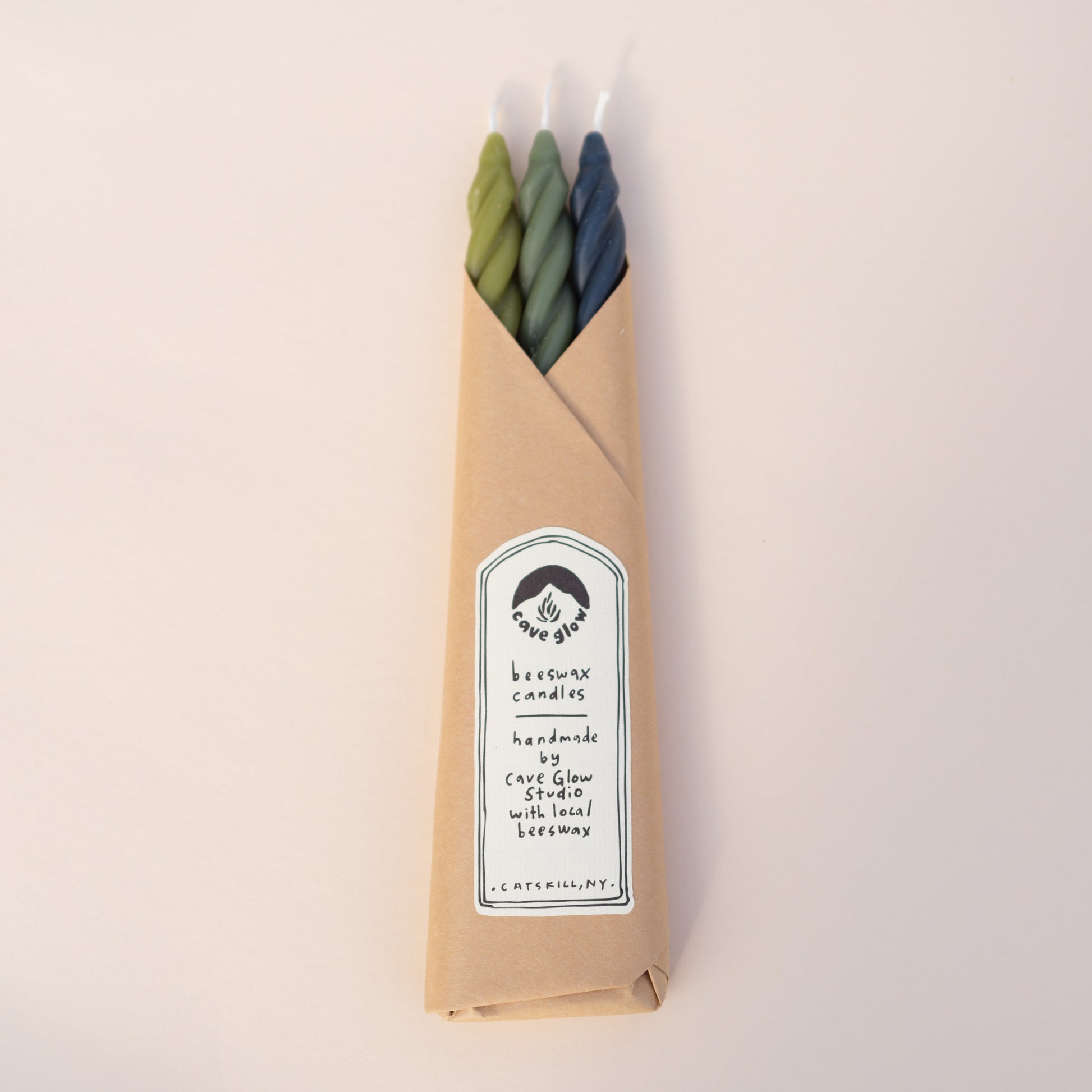 Set of three hand-crafted 9” beeswax candles. Made with pure beeswax, cotton wicks and natural dye. Comes in two color palettes: Dusk and Original