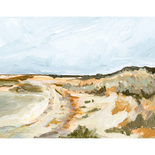 A fine art Giclee Print on beautiful flat unstretched matte canvas. Can be framed with or without glass. By Laurie Anne Seaside Dunes