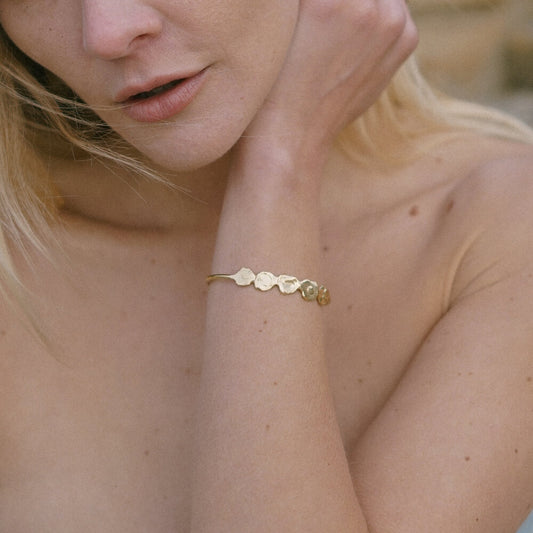 Gold vermeil cuff by Goldeluxe