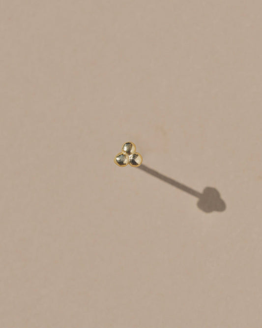 A simple tiny delicate cluster stud earring inspired by sandy shores and pebbles along the path. Handmade in the Santa Cruz Mountains.