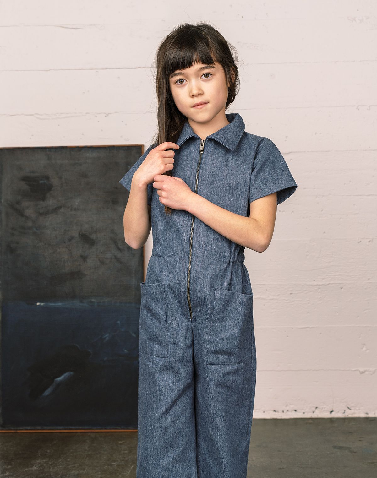 Kids Denim Utility Suit