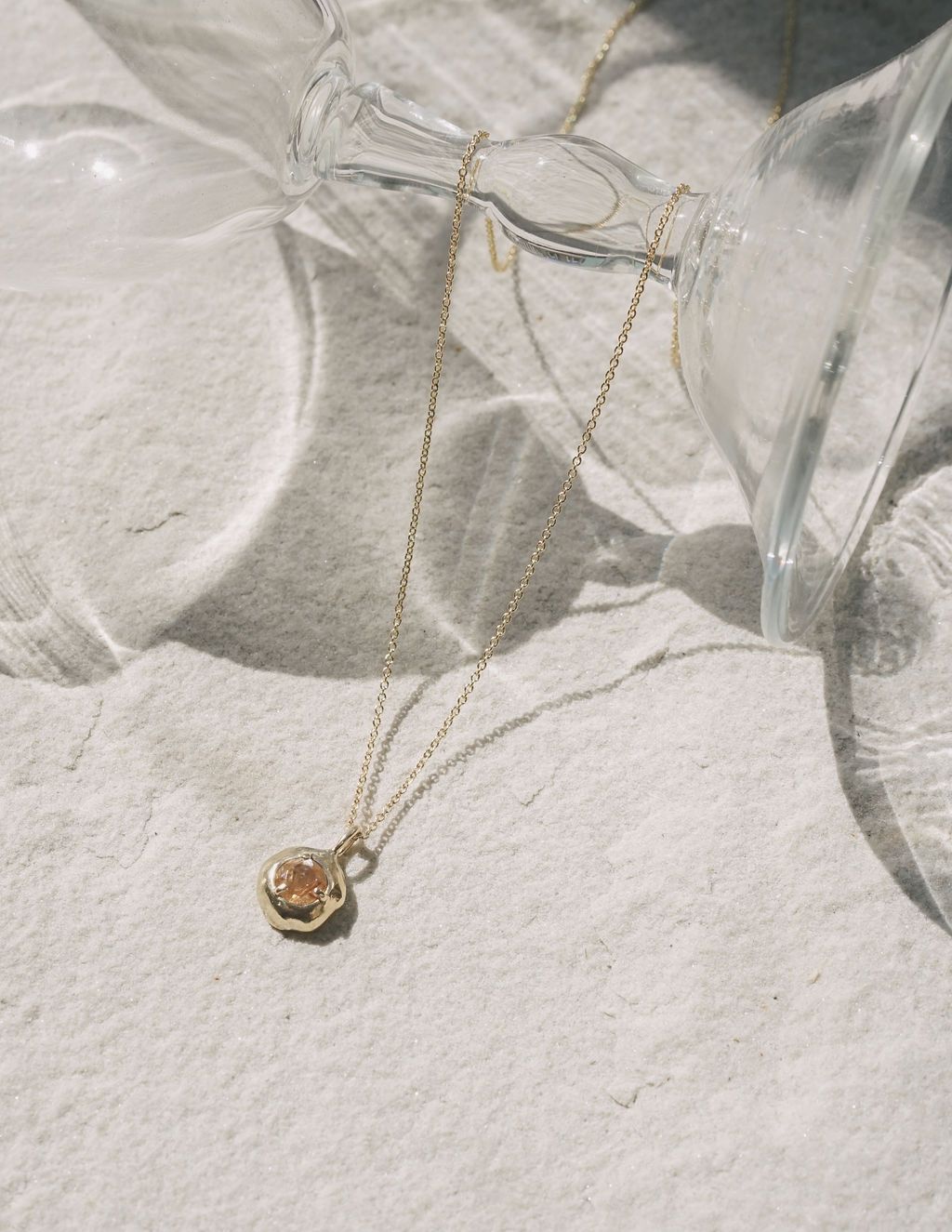 The Keeper Necklace is a quartz pendant necklace handmade in northern California by Amanda Hunt. Keep the energy of quartz close to your heart.