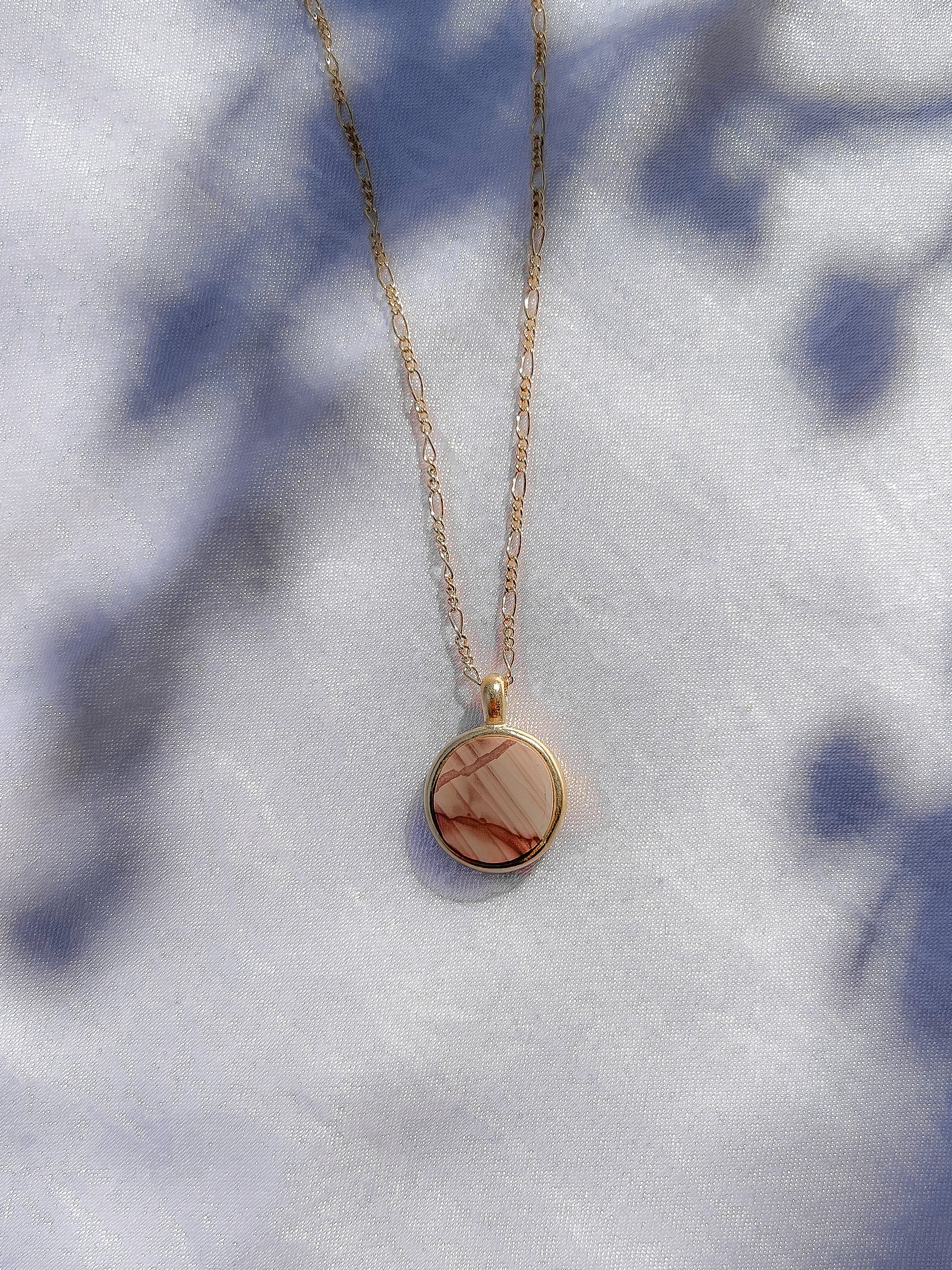 Handmade stone necklace featuring ethically sourced stones on gold-fill or sterling silver, sturdy figaro chain. These are heirloom pieces to hand down