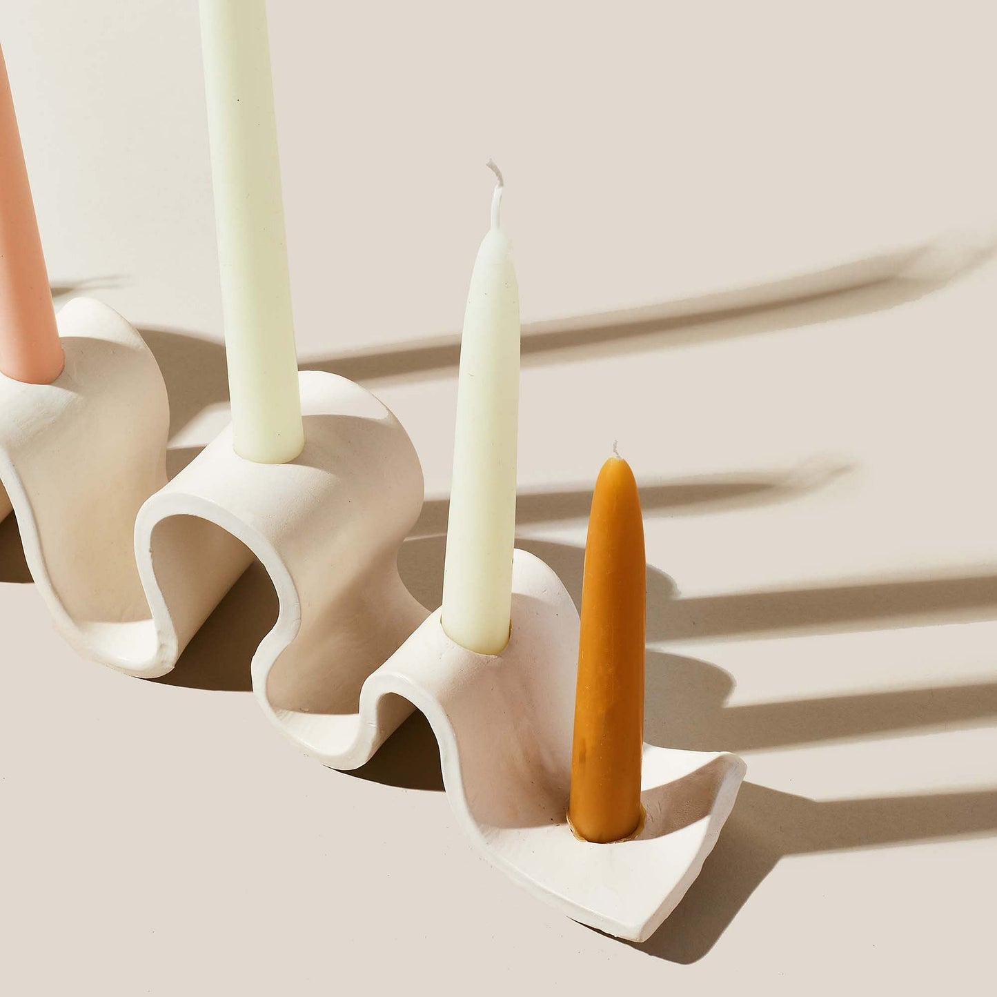 Meet Weylyn: A candelabra whose dramatic and unique appearance as a centerpiece that'll demand more attention than even your most vocal guest. Handmade in Brooklyn, NY.