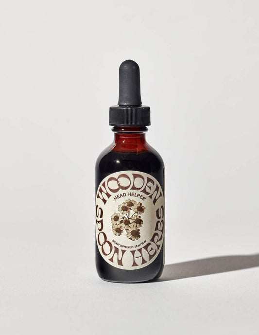 Head about to pop? Release tension and melt your mind with these herbs that turn off tightness in your head, neck and shoulders.  Taken daily, this formula promotes ease & clarity. Powered by all organic California Poppy, Skullcap, Feverfew, Lavender & Heartease. Wooden Spoon Herbs available at Thread Spun.